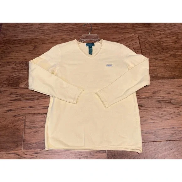 Lauren Ralph Lauren Women's Yellow Sweatshirt RL67 Marine Supply Size S - Picture 1 of 4